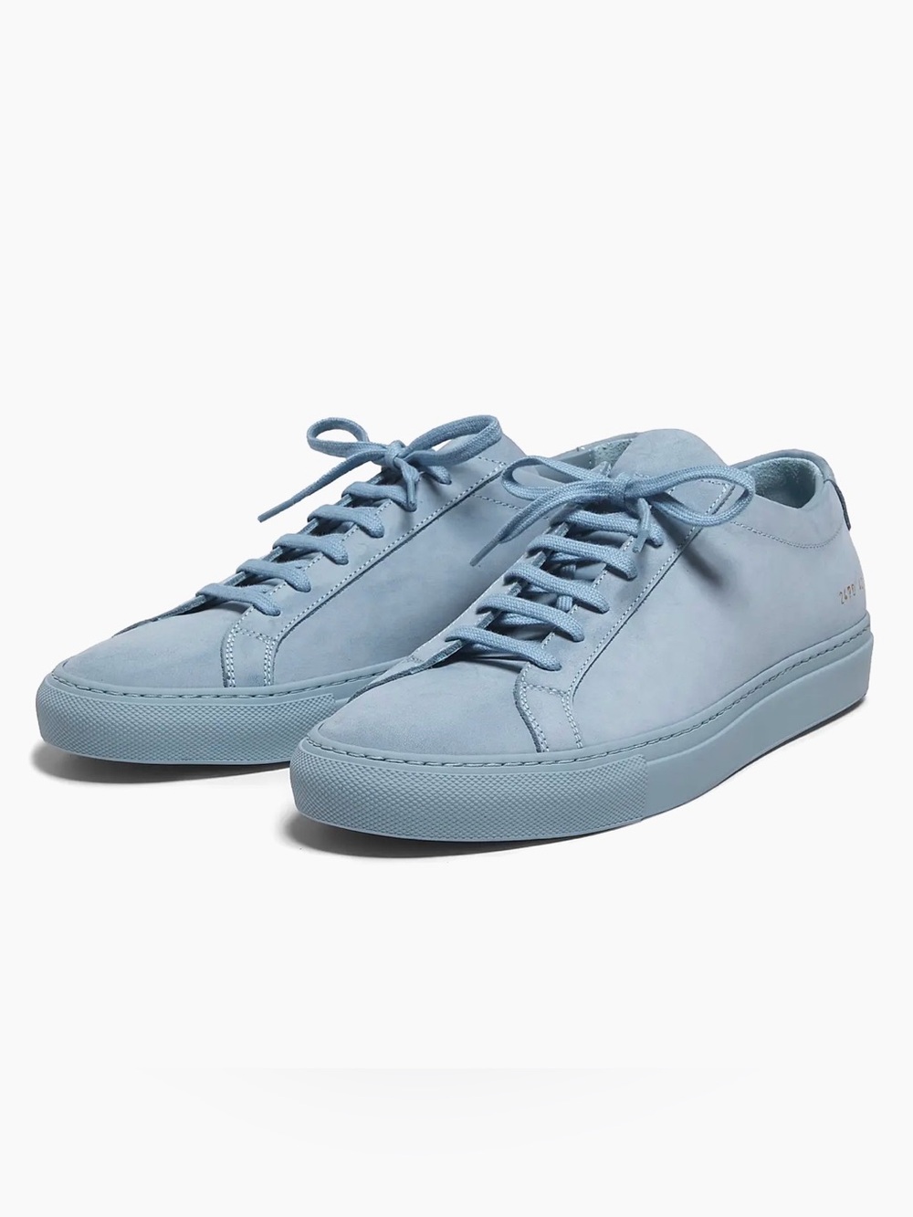 Common Projects Low-Top Sneakers in Light Blue Suede Italy